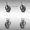 Service Caster 8 Inch SS Thermoplastic Caster Set with Roller Bearing 2 Swivel Lock 2 Rigid SCC SCC-SS30S820-TPRRD-BSL-2-R-2 - alternate 1